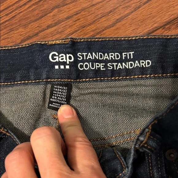 GAP Men's Straight Jeans - Dark Blue - Picture 2 of 3